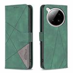 For Infinix Zero 40 4G Magnetic Buckle Rhombus Texture Leather Phone Case(Green)