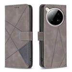 For Infinix Zero 40 4G Magnetic Buckle Rhombus Texture Leather Phone Case(Grey)