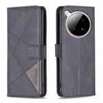 For Infinix Zero 40 4G Magnetic Buckle Rhombus Texture Leather Phone Case(Black)