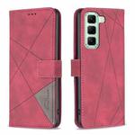 For Infinix Hot 50 5G Magnetic Buckle Rhombus Texture Leather Phone Case(Red)