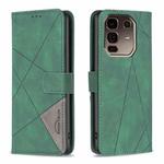 For Infinix Note 50 Pro+ 5G Magnetic Buckle Rhombus Texture Leather Phone Case(Green)