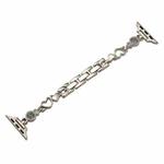 For Apple Watch SE 2023 40mm Diamond Hearts Metal Chain Watch Band(Starlight)