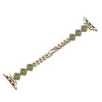 For Apple Watch Ultra 49mm Diamond Four-leaf Clover Metal Chain Watch Band(Gold)