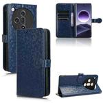 For OPPO Find X7 Honeycomb Dot Texture Leather Phone Case(Blue)