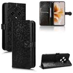 For OPPO A3 Pro 5G Honeycomb Dot Texture Leather Phone Case(Black)