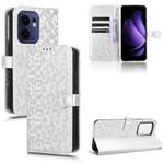 For OPPO Reno13 F 4G / 5G Honeycomb Dot Texture Leather Phone Case(Silver)