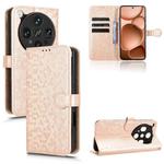 For OPPO Find X8 Ultra 5G Honeycomb Dot Texture Leather Phone Case(Gold)