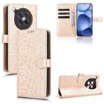 For OPPO Find X8s 5G Honeycomb Dot Texture Leather Phone Case(Gold)