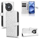 For OPPO Find X8s 5G Honeycomb Dot Texture Leather Phone Case(Silver)