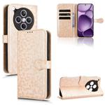 For OPPO Find X8s+ 5G Honeycomb Dot Texture Leather Phone Case(Gold)