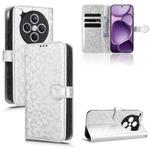 For OPPO Find X8s+ 5G Honeycomb Dot Texture Leather Phone Case(Silver)