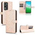 For OPPO A5 5G / 4G Global Honeycomb Dot Texture Leather Phone Case(Gold)