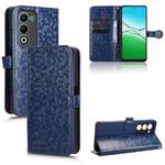 For OPPO A5 5G / 4G Global Honeycomb Dot Texture Leather Phone Case(Blue)