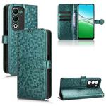 For OPPO A5 5G / 4G Global Honeycomb Dot Texture Leather Phone Case(Green)