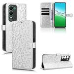 For OPPO A5 5G / 4G Global Honeycomb Dot Texture Leather Phone Case(Silver)
