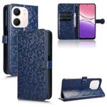 For OPPO A5x 5G / 4G Global Honeycomb Dot Texture Leather Phone Case(Blue)