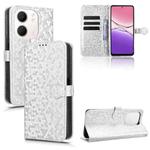For OPPO A5x 5G / 4G Global Honeycomb Dot Texture Leather Phone Case(Silver)