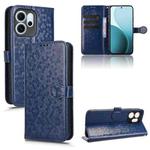 For OPPO Reno14 F 5G Honeycomb Dot Texture Leather Phone Case(Blue)
