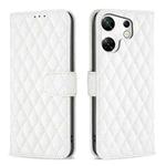 For Infinix Zero 30 4G Diamond Lattice Wallet Flip Leather Phone Case(White)