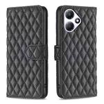 For Infinix Hot 30 Play NFC Diamond Lattice Wallet Flip Leather Phone Case(Black)