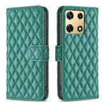 For Infinix Note 30 Pro Diamond Lattice Wallet Flip Leather Phone Case(Green)