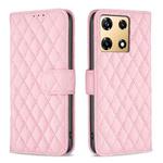 For Infinix Note 30 Pro Diamond Lattice Wallet Flip Leather Phone Case(Pink)