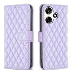 For Infinix Hot 30 Diamond Lattice Wallet Flip Leather Phone Case(Purple)