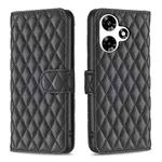 For Infinix Hot 30 Diamond Lattice Wallet Flip Leather Phone Case(Black)