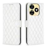 For Infinix Smart 8 Diamond Lattice Wallet Flip Leather Phone Case(White)