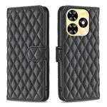 For Infinix Smart 8 Diamond Lattice Wallet Flip Leather Phone Case(Black)