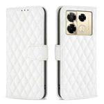 For Infinix Note 40 Pro 4G/5G/40 Pro+ 5G Diamond Lattice Wallet Flip Leather Phone Case(White)