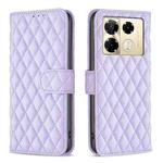 For Infinix Note 40 Pro 4G/5G/40 Pro+ 5G Diamond Lattice Wallet Flip Leather Phone Case(Purple)