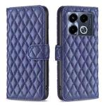 For Infinix Note 40 4G Diamond Lattice Wallet Flip Leather Phone Case(Blue)