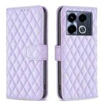 For Infinix Note 40 4G Diamond Lattice Wallet Flip Leather Phone Case(Purple)