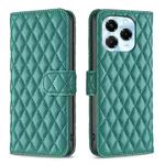 For Infinix Note 40X 5G Diamond Lattice Wallet Flip Leather Phone Case(Green)