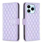 For Infinix Note 40X 5G Diamond Lattice Wallet Flip Leather Phone Case(Purple)