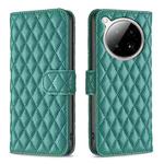 For Infinix Zero 40 4G Diamond Lattice Wallet Flip Leather Phone Case(Green)