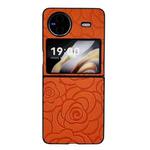 For vivo X Flip Impression Flower Pattern Protective Phone Case(Orange)