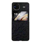 For vivo X Flip Impression Flower Pattern Protective Phone Case(Black)