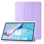 For Huawei MatePad 11.5 / Air 11.5 Clear Acrylic 3-Fold Leather Tablet Case(Purple)