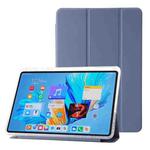 For Huawei Matepad 11 Pro 2024 Clear Acrylic 3-Fold Leather Tablet Case(Lavender Purple)