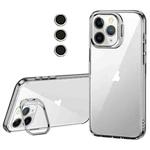 For iPhone 11 Pro Max Lens Holder Frosted Phone Case(Transparent)