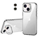 For iPhone 13 Lens Holder Frosted Phone Case(Transparent)