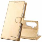 For Samsung Galaxy S23 FE 5G GOOSPERY BLUE MOON Crazy Horse Texture Leather Phone Case(Gold)