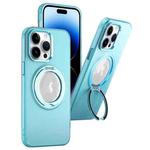 For iPhone 14 Pro MagSafe 360 Rotate Ring Holder PC Phone Case(Sierra Blue)