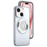 For iPhone 15 Plus MagSafe Skin-feel CD Texture PC Phone Case(White)