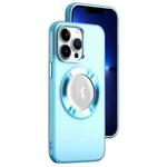 For iPhone 13 Pro MagSafe Skin-feel CD Texture PC Phone Case(Sierra Blue)