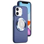 For iPhone 11 MagSafe Skin-feel CD Texture PC Phone Case(Dark Blue)