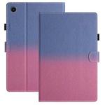 For Samsung Galaxy Tab A9 Stitching Gradient Smart Leather Tablet Case(Blue Rose)