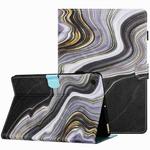 For Lenovo Tab M10 Plus Marble Pattern Stitching Smart Leather Tablet Case(Black Gold)